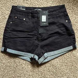 Black high waist shorts